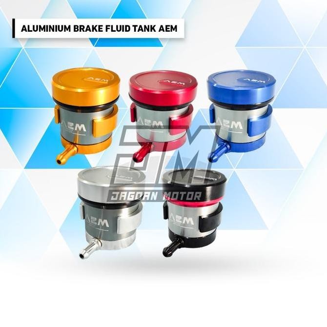 Promo Tabung Minyak Rem AEM Aluminium CNC Brake Fluid Tank COD