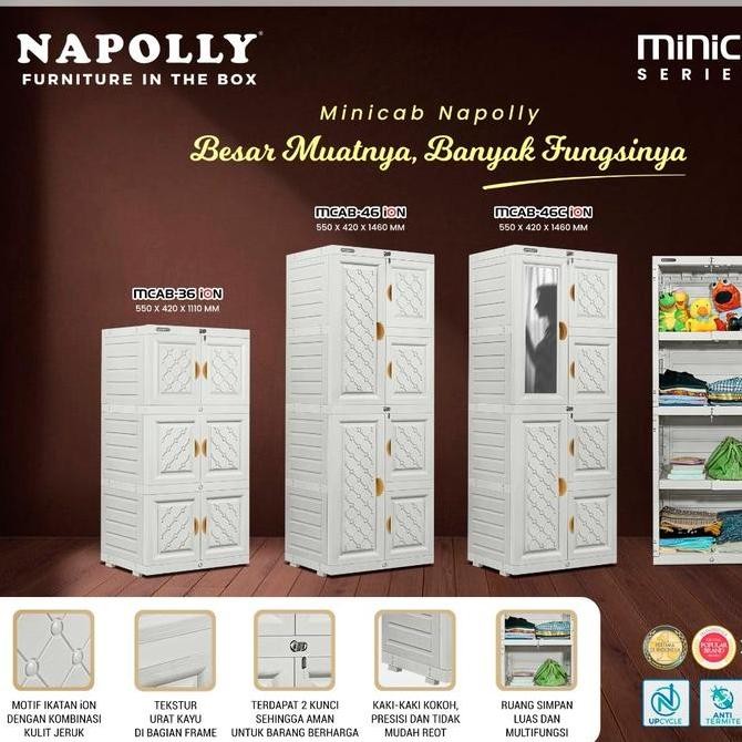 

lemari plastik napolly minicab Kualitas Original