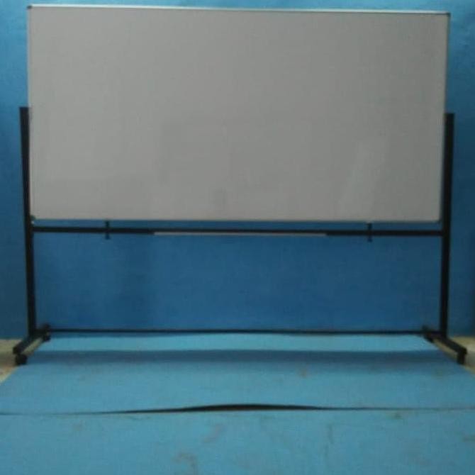

Papan Tulis White Board Magnet Sakana uk.120x180cm, 2 muka pakai kaki Kualitas Original
