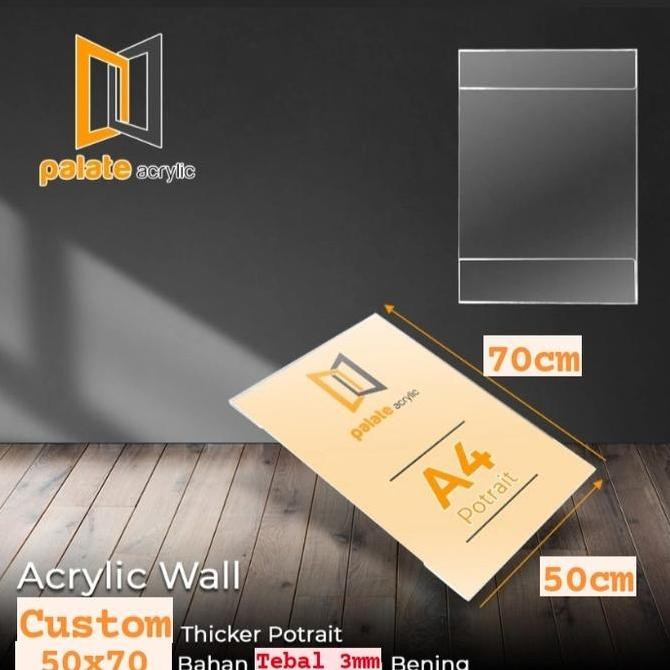 

ACRYLIC WALL CUSTOM UKURAN / THICKER / AKRILIK DINDING BROSUR Kualitas Original