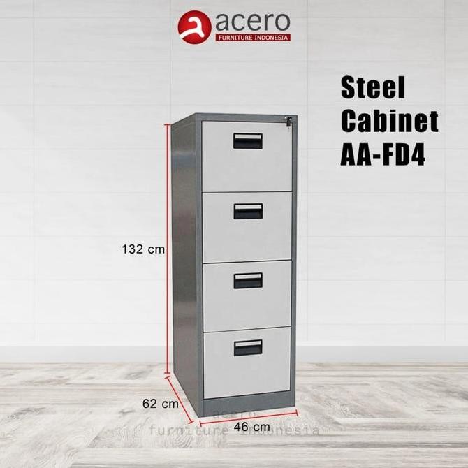 

Filling cabinet besi 4 laci acero AA - FD4 Kualitas Original