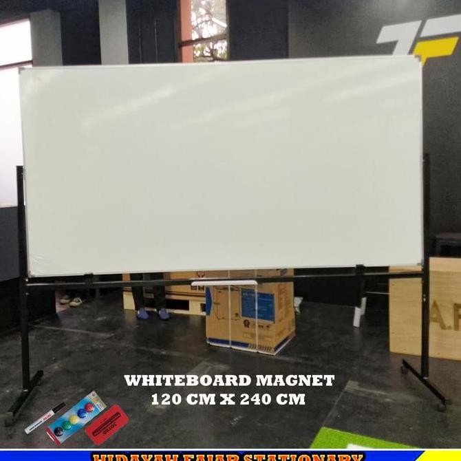

papan tulis standing - whiteboard magnet 120 x 240 Kualitas Original