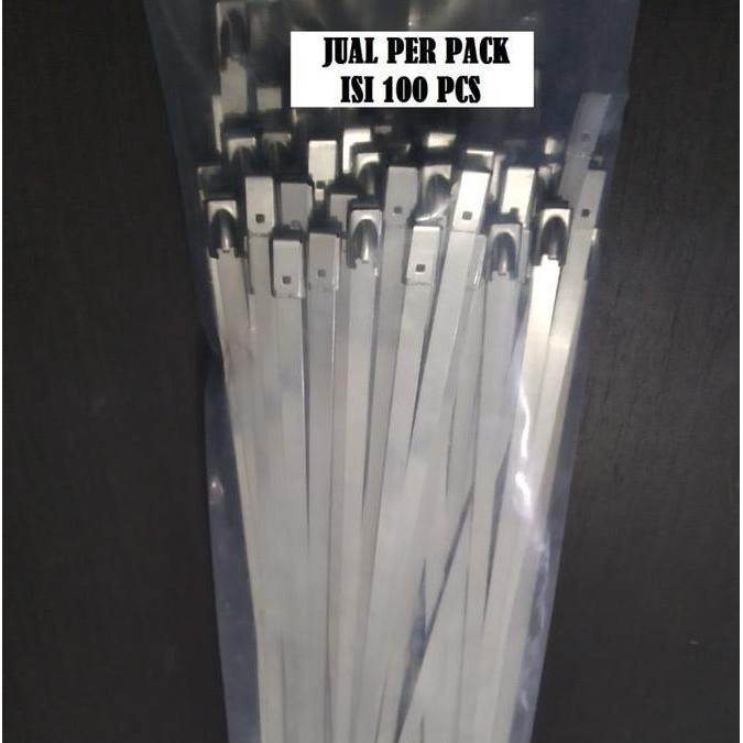 

Perpack Cable Ties Stainless 4.6 mm x 600 mm Tali Tie Tis Anti Karat Kualitas Original