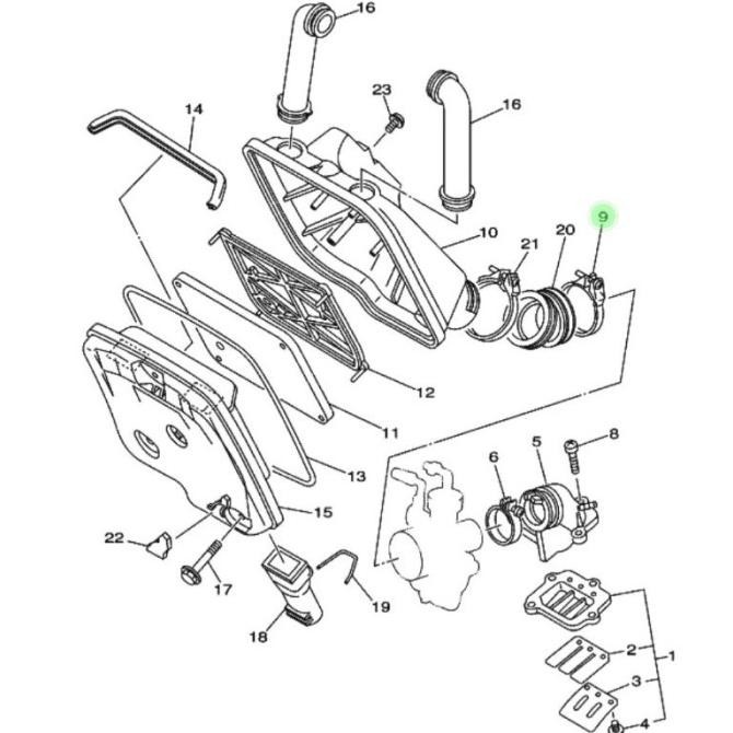 Promo Terbaru Klem Kleman Karet Join Filter Udara Ke Karbu Karburator F1Zr COD