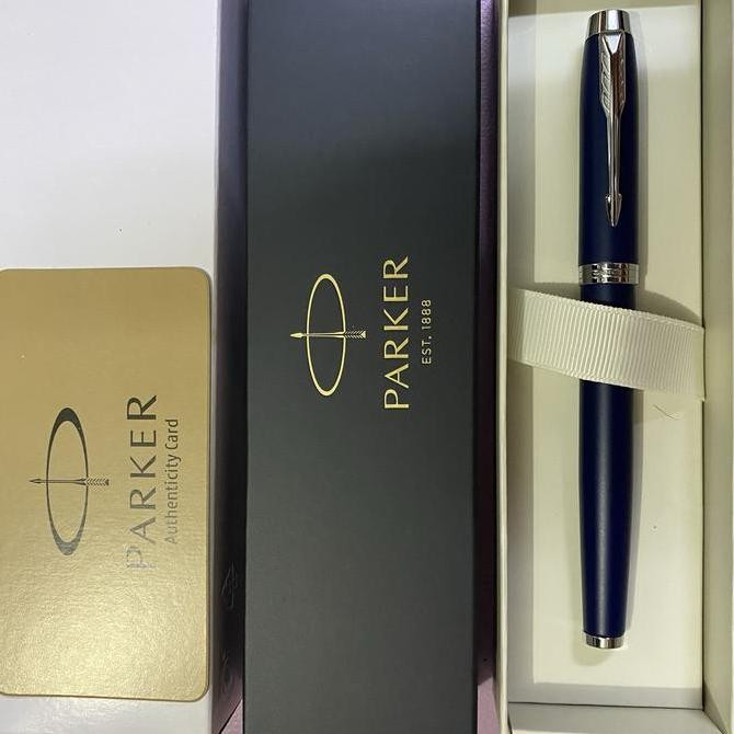 

Pulpen Parker Im New Original Roller Ball Blue / Navi Blue Chrome Trim Kualitas Original
