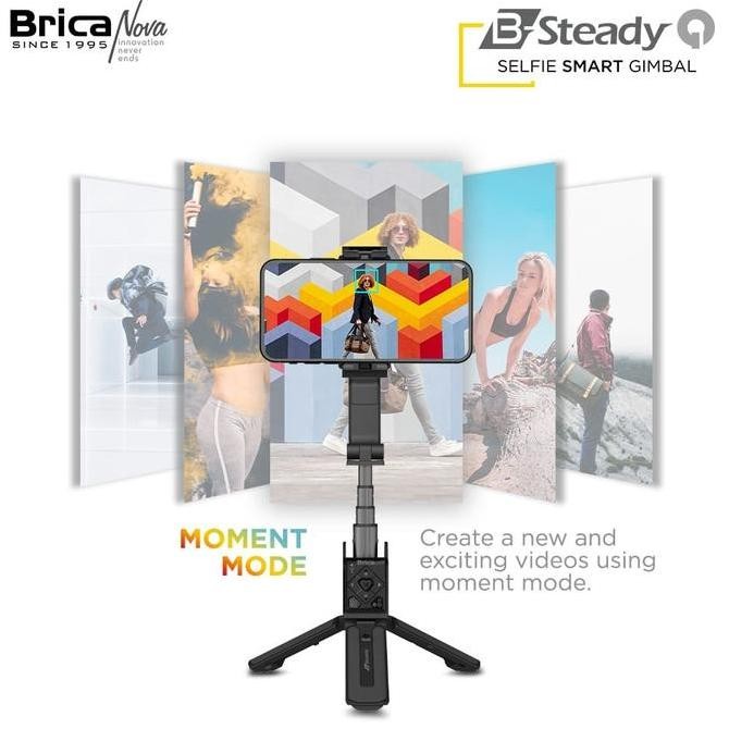 BRICA B STEADY Q SELFIE SMART GIMBAL STABILIZER / BRICA-B STEADY Q / Kualitas Original