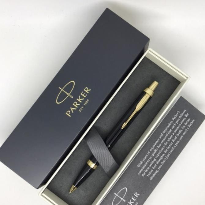 

Pulpen Mewah Parker Original New IM Black Gold/SLV -Gratis Grafir Nama Kualitas Original
