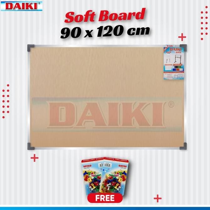 

Softboard / papan mading Classic DAIKI Uk 90x120 Cm Kualitas Original