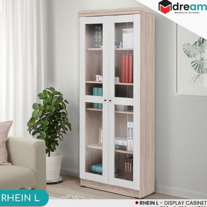 

Lemari Hias Lemari Buku Cabinet Pintu Kaca Dan Laci Kualitas Original