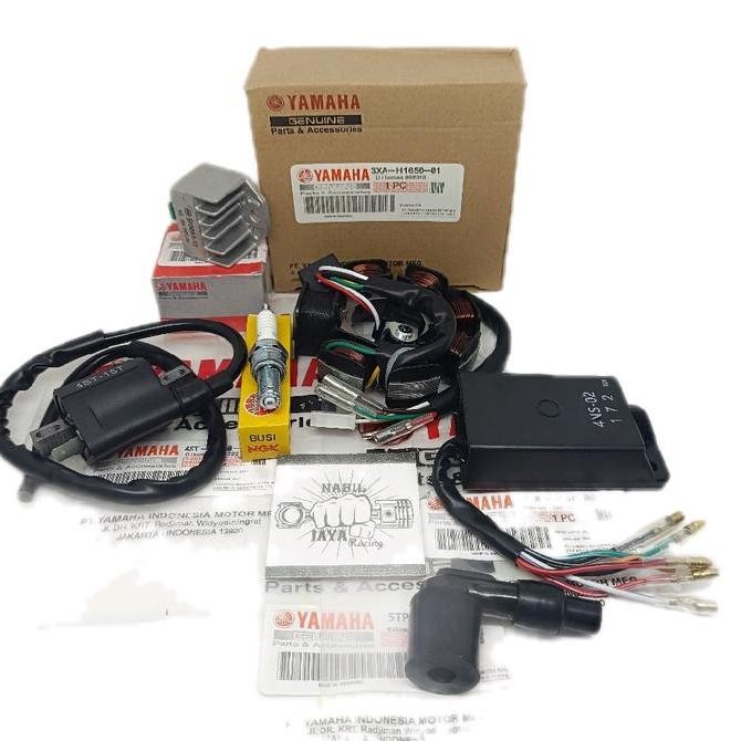 PAKET 6ITEM 3XA SPUL CDI KOIL KIPROK BUSI TUTUP BUSI YAMAHA FIZR FORCE ONE FORCE 1 ORI Asli Mesin Mo