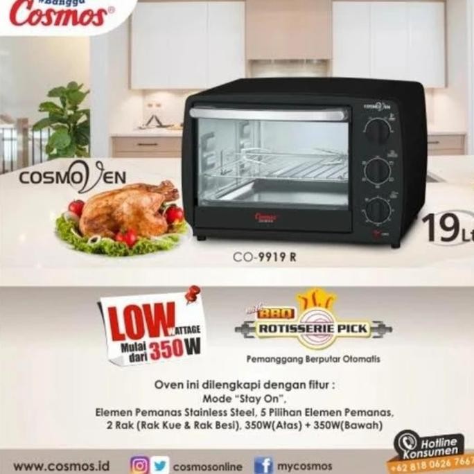 Tersedia Oven Listrik Cosmos CO 9919R (Rotisserie Pick / Ayam Panggang Guling)