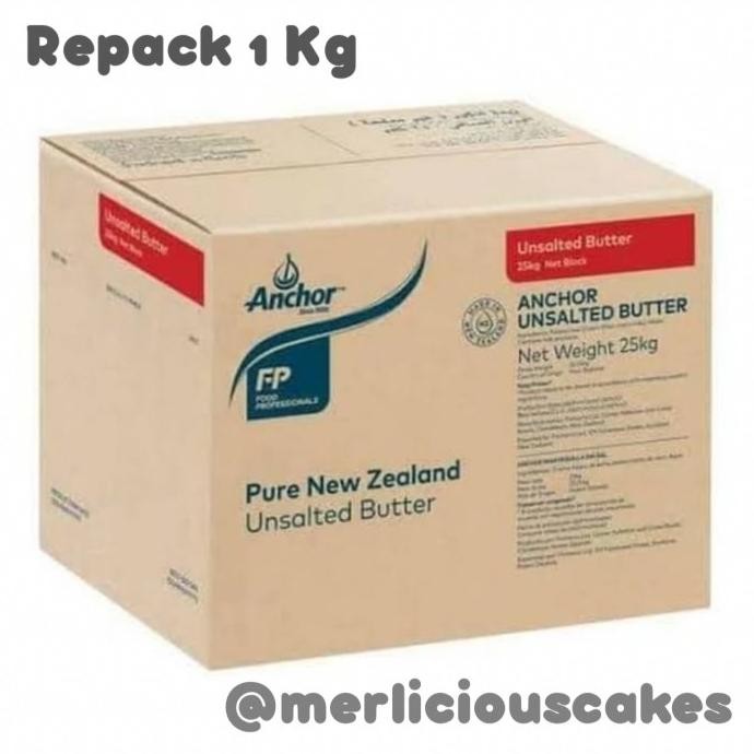 

[Ready/Spesial] Instant Courier Only Anchor Unsalted Butter 1 Kg Repack [Terlaris&Recommended]