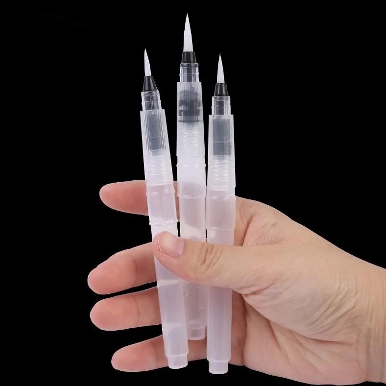 

3Pcs Refillable Water Color Brush Pen Set Multi Purpose Artist Grade Watercolor Brushes For Diy Painting & Lettering