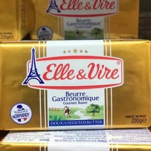 

[Ready/Spesial] Elle&Vire Butter Unsalted [ Mentega Tawar ] 200Gr [Terlaris&Recommended]