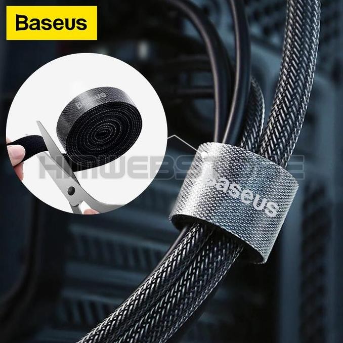 

Baseus Strap Pengikat Kabel Serba Guna Hook And Loop Ties Organizer
