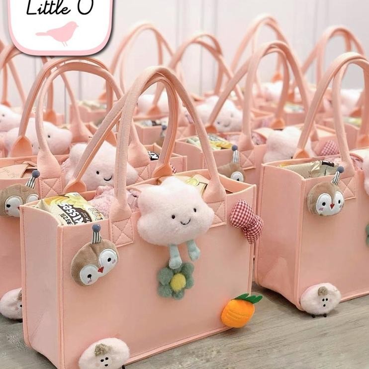 

Little O 3D Goodie Bag Kantong Ultah Anak Bahan Flanel Thday Party Kantong Goodie Bag Tas Serbaguna Tas Bayi