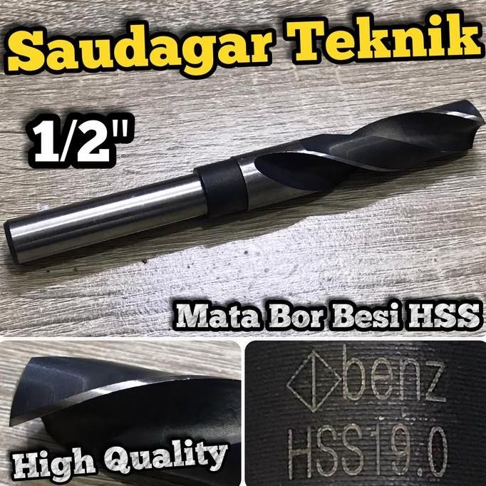 Mata Bor Besi 19 mm Untuk Mesin Bor Tangan Reduced Shank 1/2" 19mm