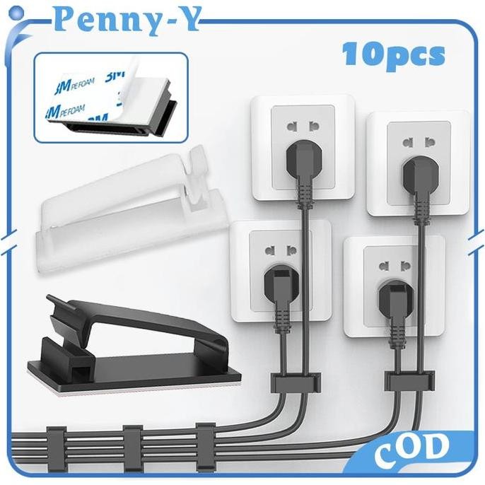 

10 pcs Klip Kabel Tempel / Penjepit Kabel Dinding / Klip Kabel Dinding