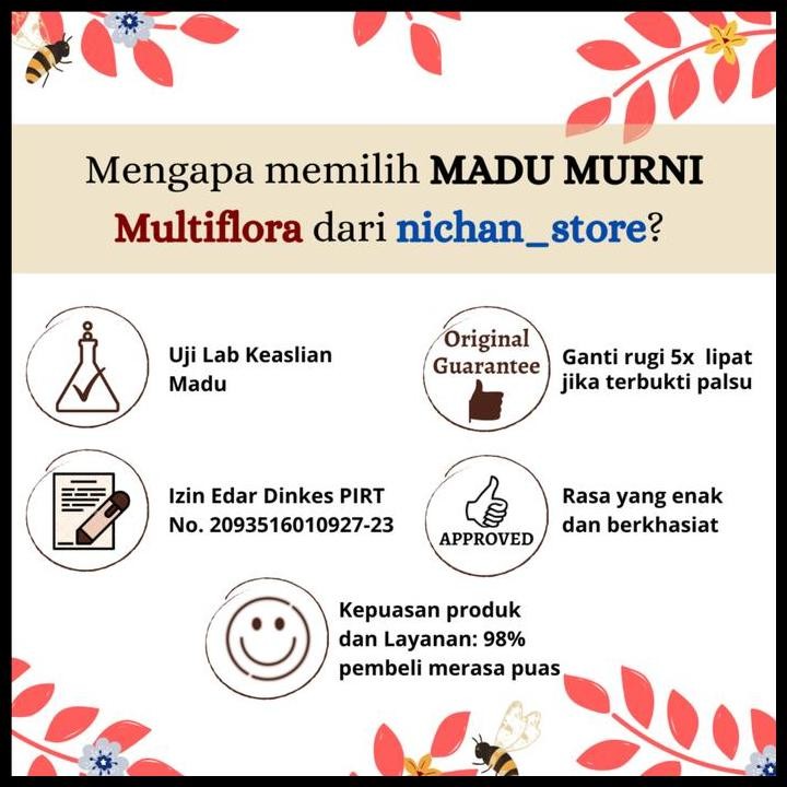 

Terlaris Madu Asli / Madu Murni Multiflora 1000 Gram Good Quality