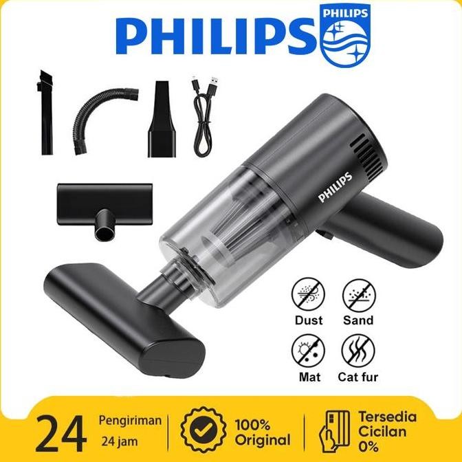Tersedia PHILIPS Vacuum Cleaner Nirkabel Genggam Penyedot Debu Portabel Daya Tinggi Rumah Tangga Pen
