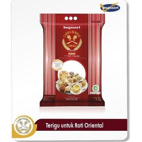 

Terlaris Terigu Cakra Kembar Emas Untuk Roti Oriental Kemasan 5Kg