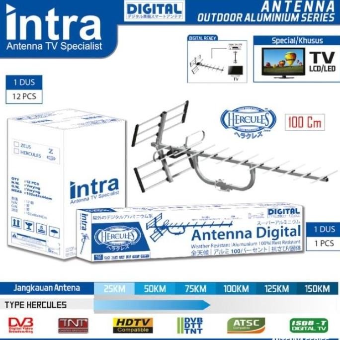 Antena Digital Outdoor Intra 003 TV LCD LED Free Kabel Antena dan Jek [terbaik]