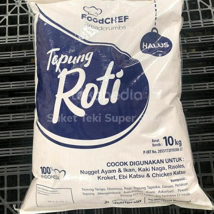

Terlaris Tepung Roti Breadcrumbs Mix Halus Foodchef 10Kg Karung