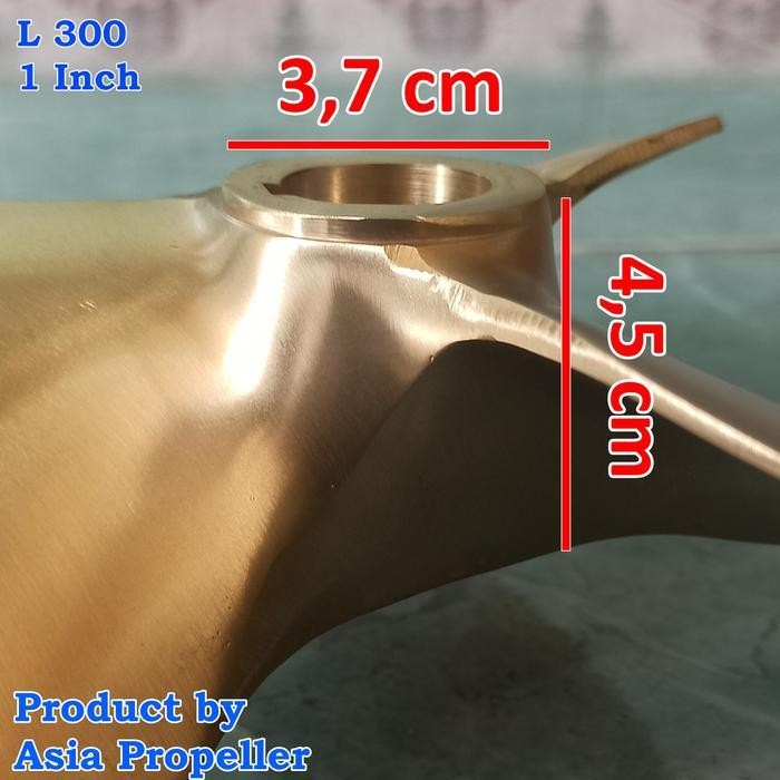 Propeller / Baling Baling Kapal Kuningan Ukuran L 300 Putaran Kiri Lh - Asia Propeller Original Dan 