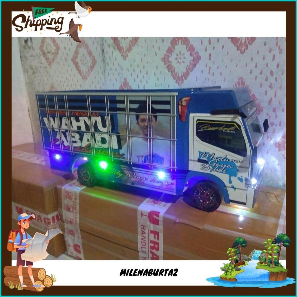 Miniatur Truk Oleng Kayu Asli Wahyu Abadi Mobil Oleng Truk Oleng Murah Terlaris