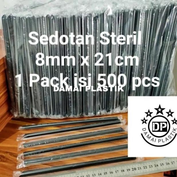 Sedotan Plastik 8Mm 20Cm Pcs Sedotan Bubble Boba Cochoc Steril