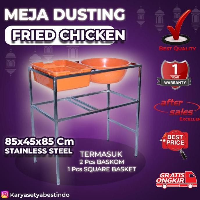 

Terlaris Meja Dusting / Pengadukan Tepung / Penepungan Fried Chicken