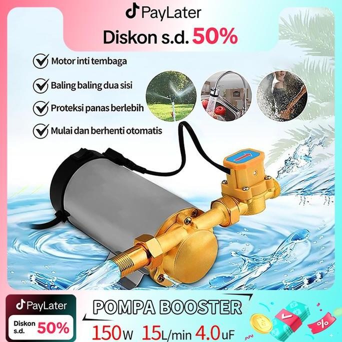 [sshop]- Pompa Pendorong 150 Watt Mesin Pompa Otomatis / booster air pendorong otomatis/rumah tangga