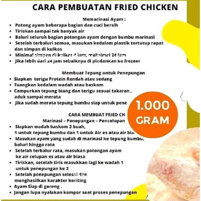 

Murah Biang Tepung Standar 10 Kg- Tepung Ayam Geprek Krispy - Only Grab