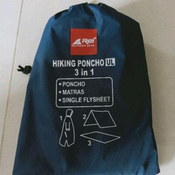 Spesial Jas Hujan Ponco Ultralight Arei 3In1 / Raincoat Hiking Rei Outdoor