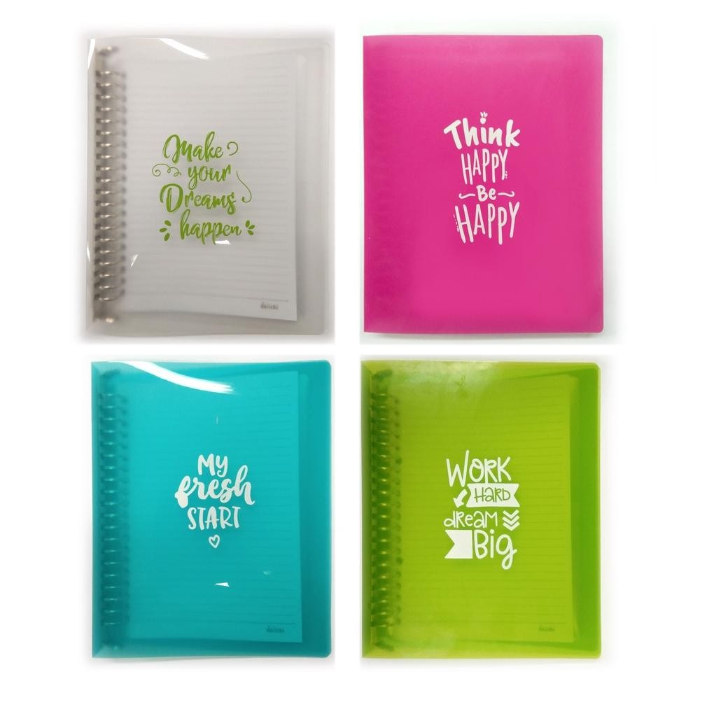 

LINDU Daiichi - Binder Note Motif Ring Besi File Buku Binder Isi Kertas dan Pembatas DPO Cover Transparan dengan Motif Ukuran A5/B5