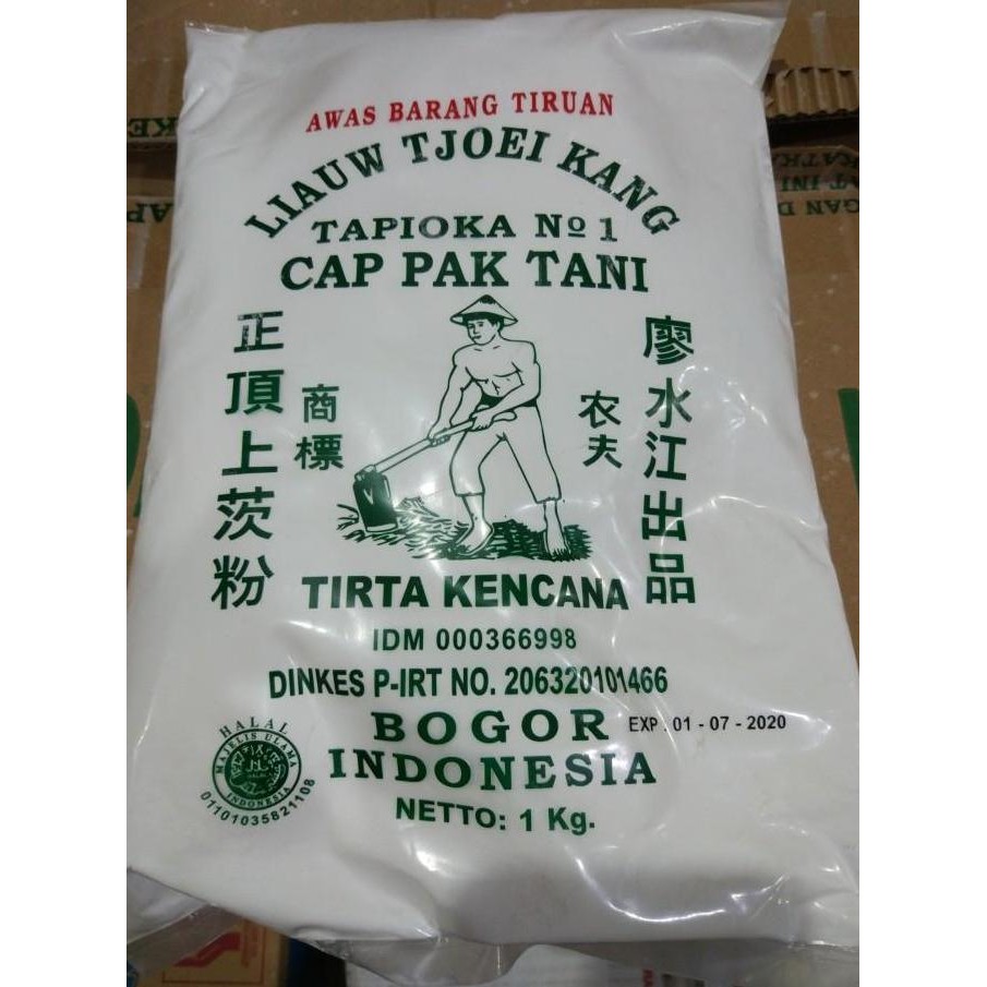 

Sale Sagu Cap Pak Tani Liauw Tjoei Kang Dus / Tepung Tapioka 1 Karton 25 Kg