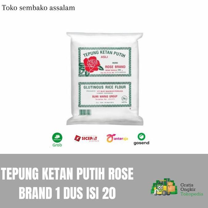 

Promo Tepung Ketan Rose Brand 500Gr 1 Dus Isi 20