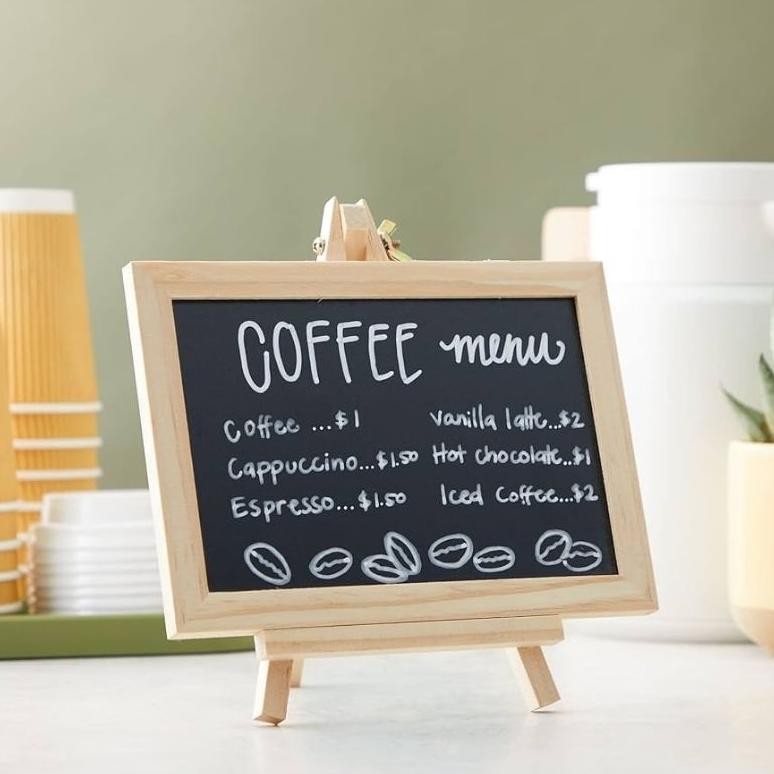 

[E01] papan tulis kayu beserta tripod mini 30x20