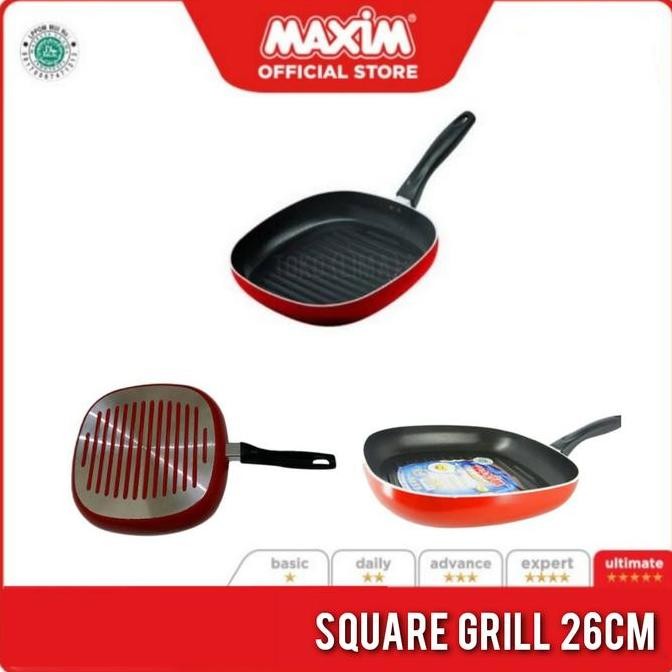 Alat Panggang Teflon Maxim Square Grill 26 cm Teflon Kotak Persegi