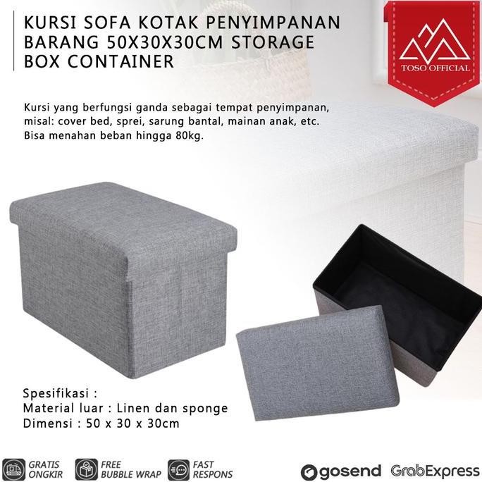 

Terlaris Kursi Sofa Kotak Penyimpanan Barang 50X30X30Cm Storage Box Container