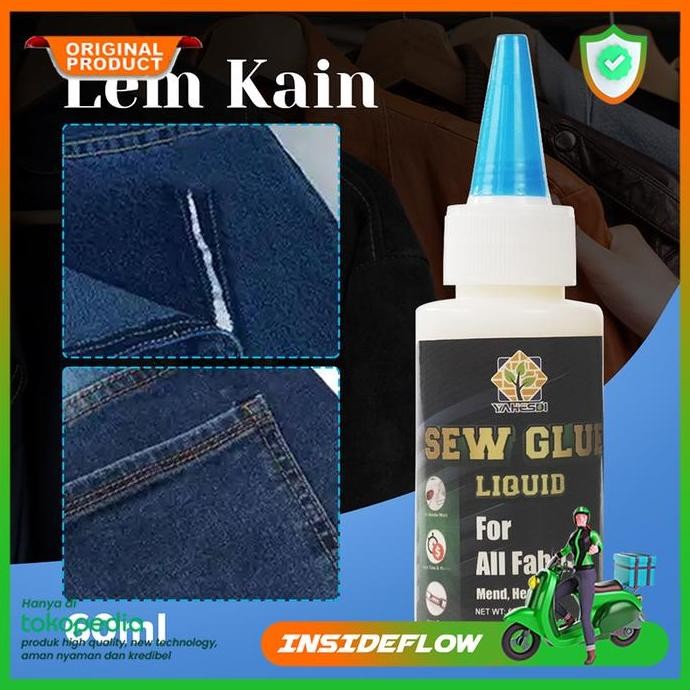 Terlaris Lem Kain Tanpa Jahit Tahan Air Lem Perekat Kain Kulit Jok Sofa Jeans