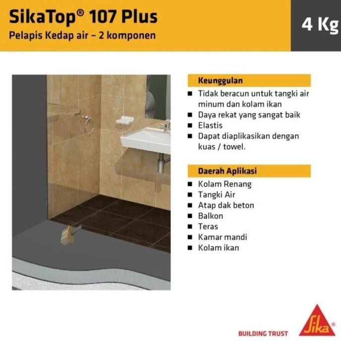Sale Sika Top 107 Plus 4Kg Sika Top107 Plus 2 Komponen 4 Kg Set