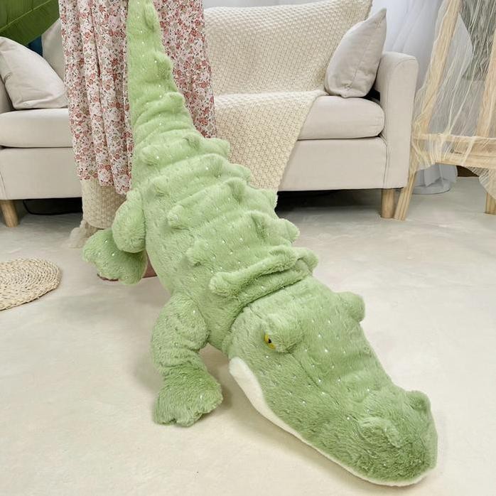 

Terlaris Soft Crocodile Plush Toy Fluffy Full Stuffed Animal Pillow Doll Jungle Green Giant Alligator Sofa Cushion Kids Birthday Gift
