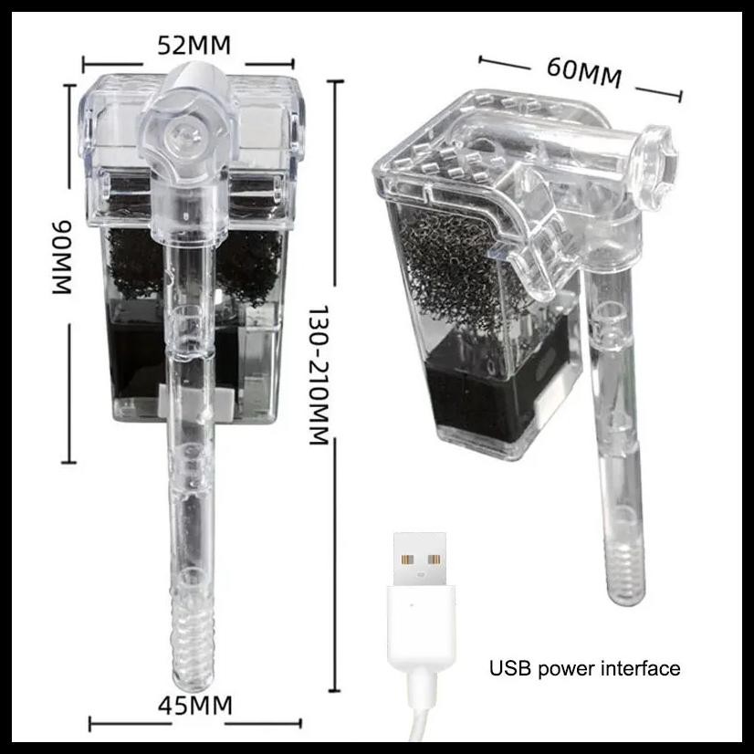 FILTER GANTUNG AKUARIUM FILTER AIR AQUARIUM GANTUNG 3W 250L/JAM PENYARING AKUARIUM AQUASCAPE