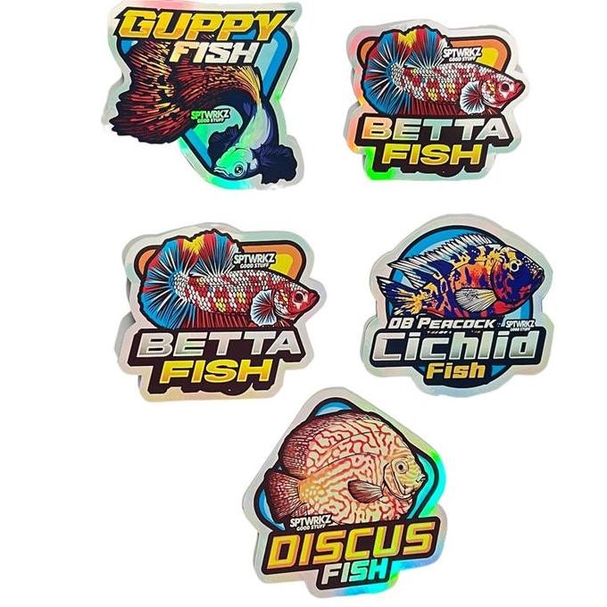 

STICKER IKAN CHANNA, PREDATOR, TROPICAL TEBAL ANTI AIR HOLOGRAM PREMIUM PAPER STATIONERY STIKER