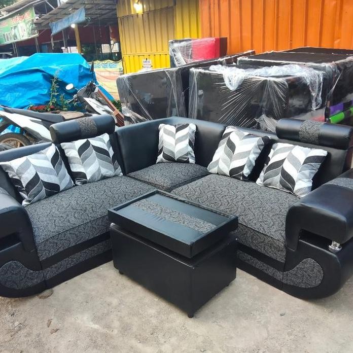 Terlaris Sofa L Sudut Angsa Full Busa Super