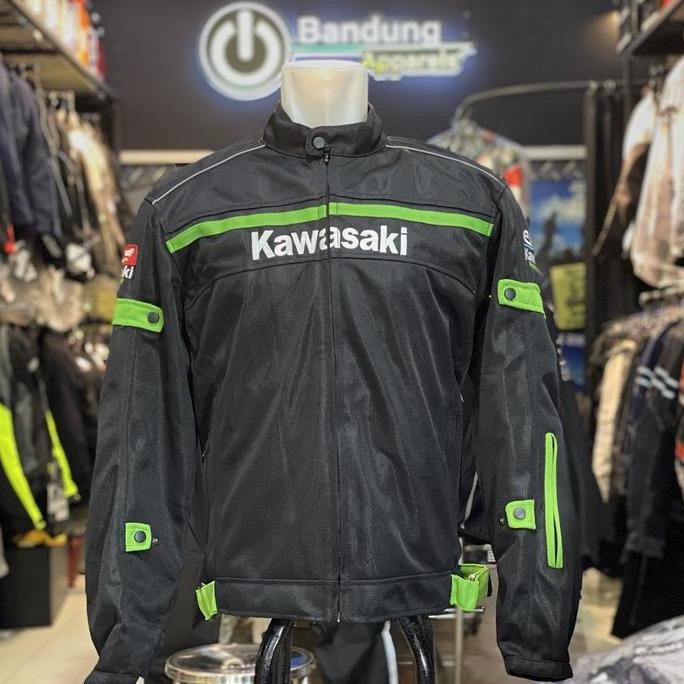 ready Jaket Motor Kawasaki Elf Racing Mesh Jacket touring Ninja Protector