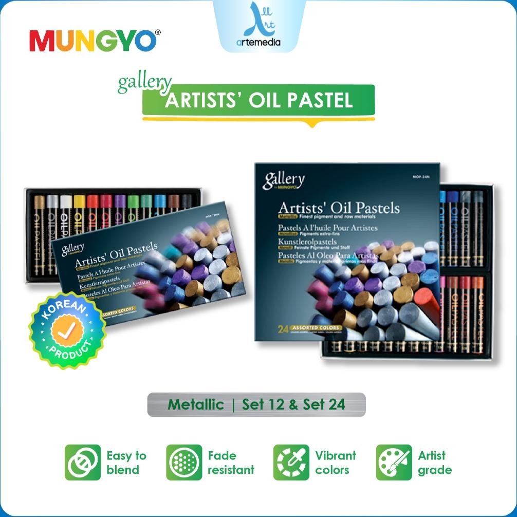 

LINDU Mungyo Gallery Artists Oil Pastel Metallic Set Crayon Krayon Minyak