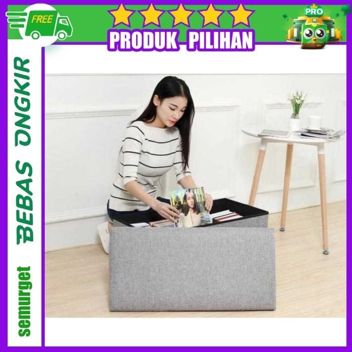 

Terlaris Sofa Kotak Penyimpanan Barang - Abu-Abu - 50X30X30Cm