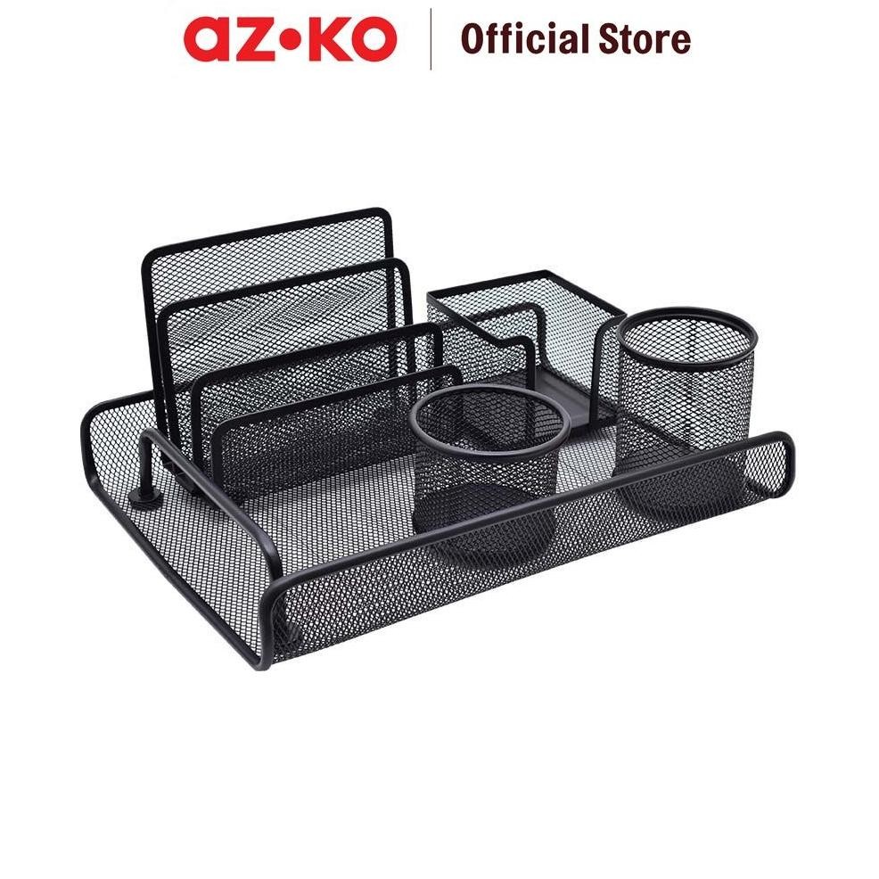 

LINDU AZKO Odi Set Organizer Alat Tulis 5 Pcs - Hitam Desk Storage Box Tempat Alat Tulis Minimalis Serbaguna Wadah Penyimpanan Multifungsi Organizer Meja